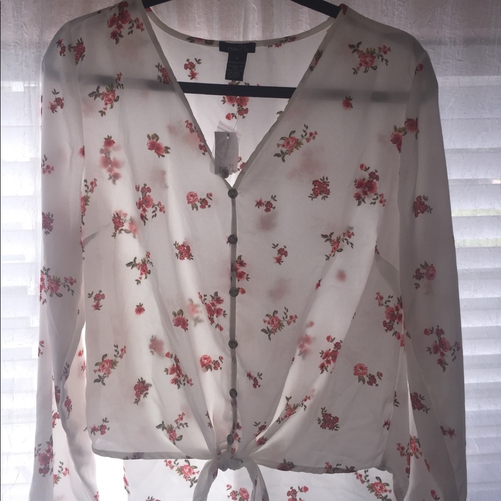 White Flowy Blouse
